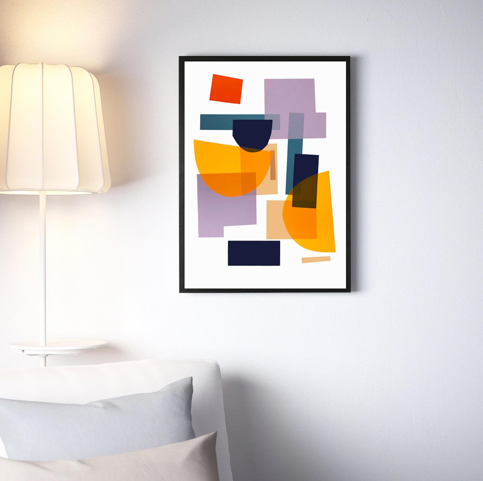 JONATHAN LAWES
Flux 01
Bright Abstract Print
Unique Multi-Layered Screen Print
Sheet Size: H 75cm x W 55cm x D 0.1cm
Sold Unframed
Signed Lower Right  Dated and Numbered on the Reverse
Please note that in situ images are purely an indication of how