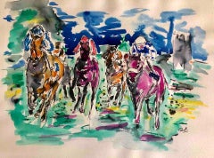 Mother always say purple and orange will never do! BY GARTH BAYLEY, Equine Art