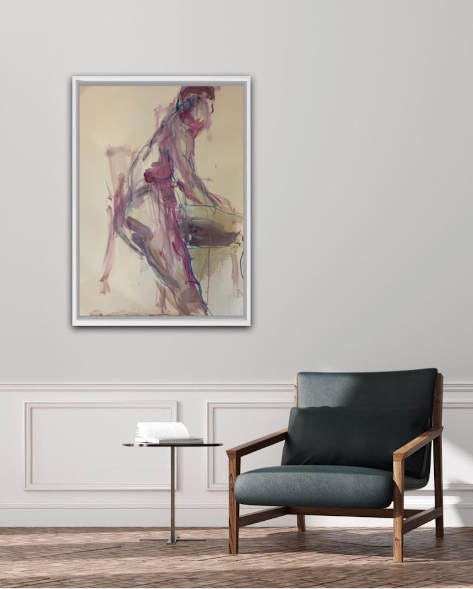 Judith Brenner, Rich Seated 3, peinture originale d'un nu, art figuratif, dessin de vie 1