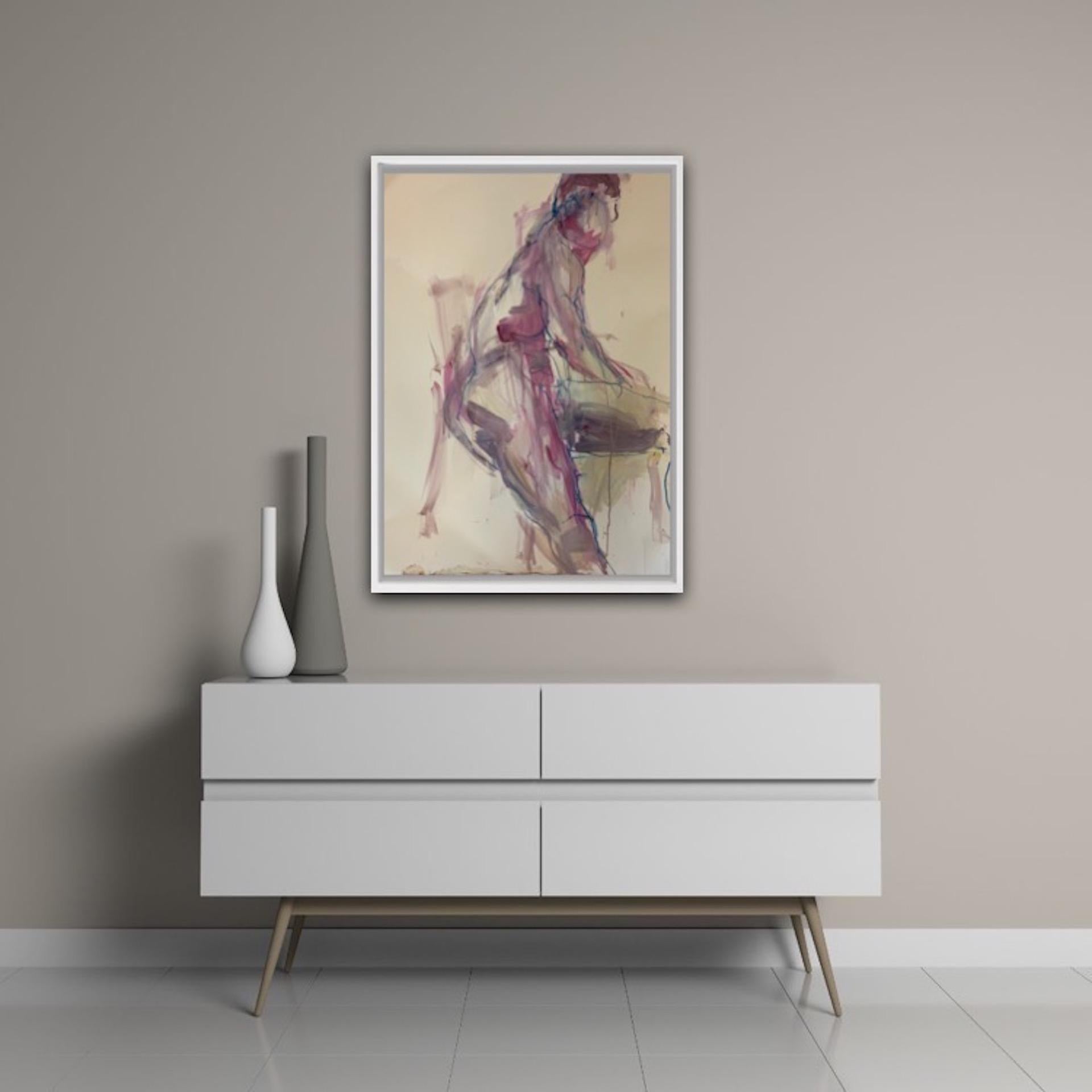 Judith Brenner, Rich Seated 3, Original Nude Painting, Figurative Art, Life Draw 1