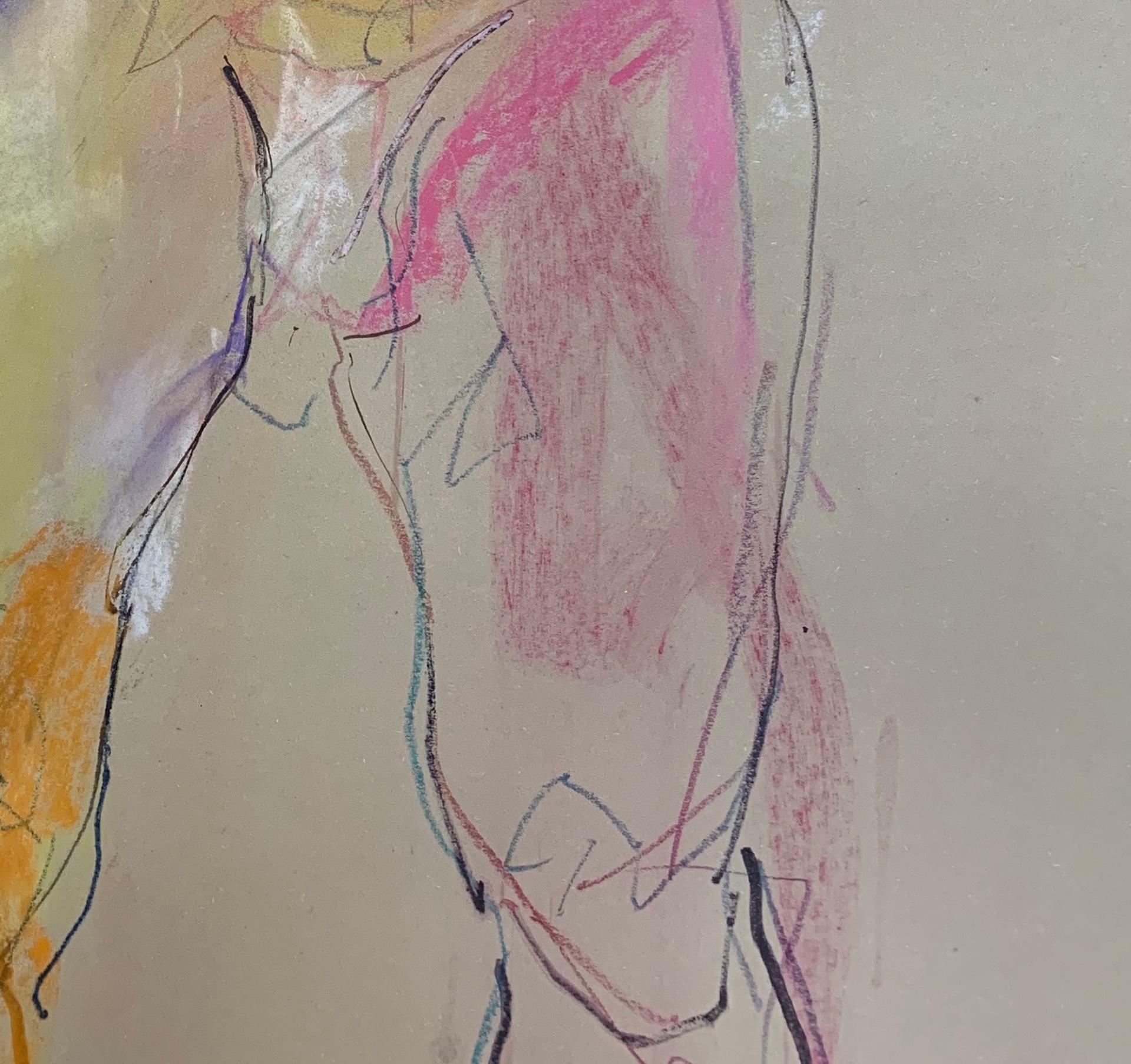 Judith Brenner, Alberto de pie 2, Pintura figurativa contemporánea de la vida, Desnudo en venta 2