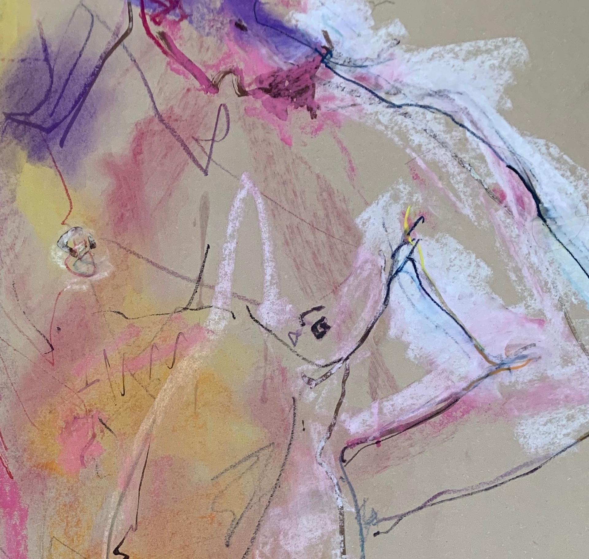 Judith Brenner, Alberto de pie 2, Pintura figurativa contemporánea de la vida, Desnudo en venta 3