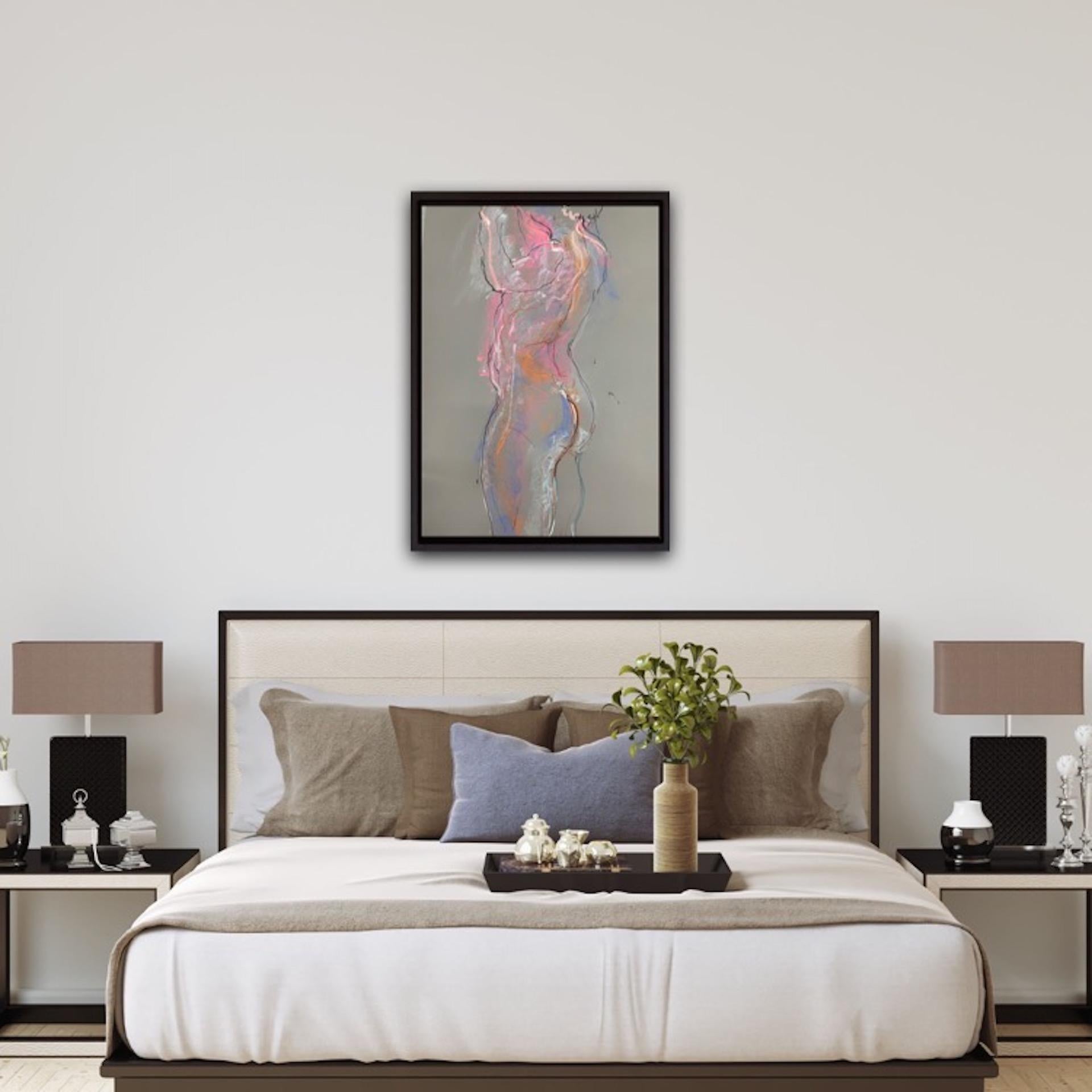 Alberto Standing 1 Judith Brenner, peinture de croquis, art contemporain d'origine en vente 4