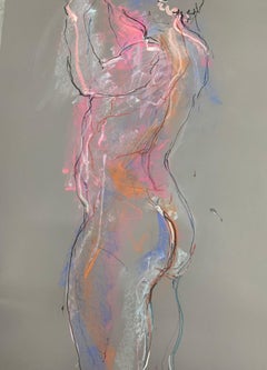 Alberto de pie 1 Judith Brenner, Pintura de bocetos, Arte contemporáneo original