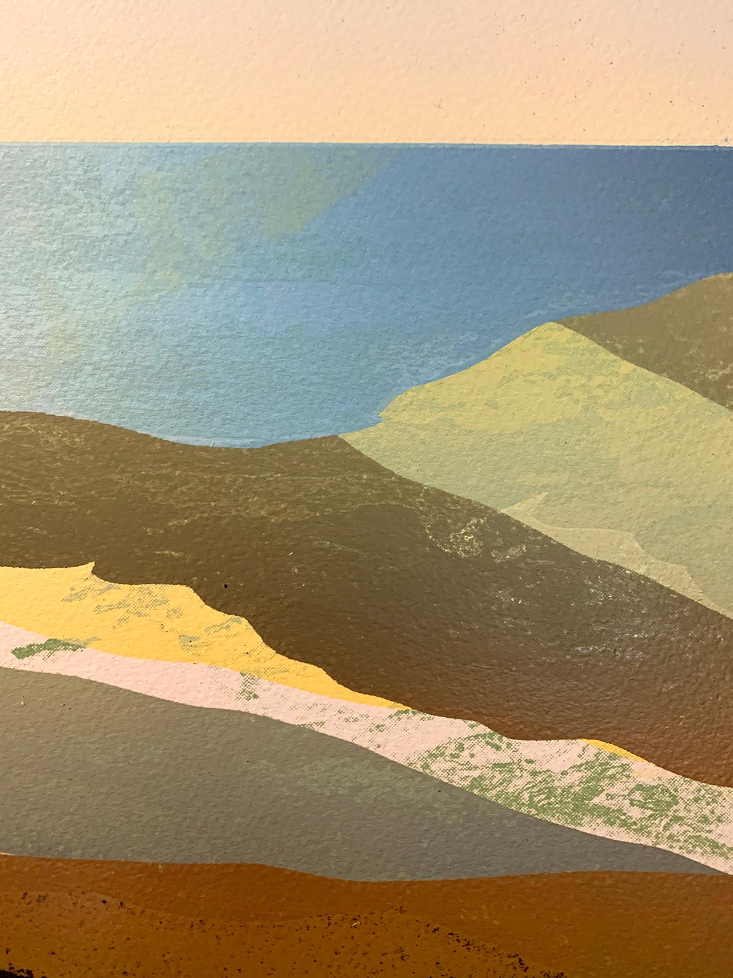 Sarah du Feu, Paysage marin de Cornouailles 2, Monogravure originale, Art britannique contemporain en vente 3