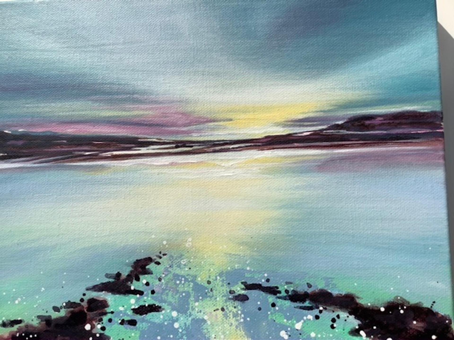 Adele Riley, The Silence of Peace, Original Landscape Painting, Bright Seascape 1