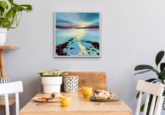 Adele Riley, El silencio de la paz, Pintura original de paisaje, Paisaje marino luminoso