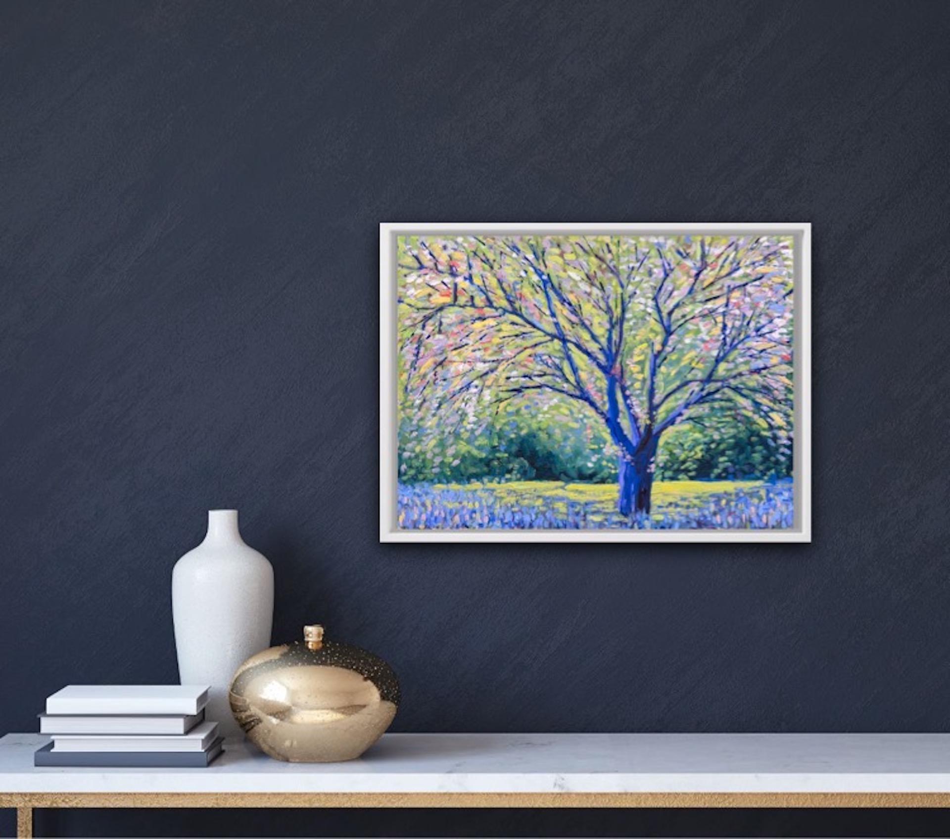 Lee Tiller, Birdsong in Springtime, Original Contemporary Impressionist Painting For Sale 4