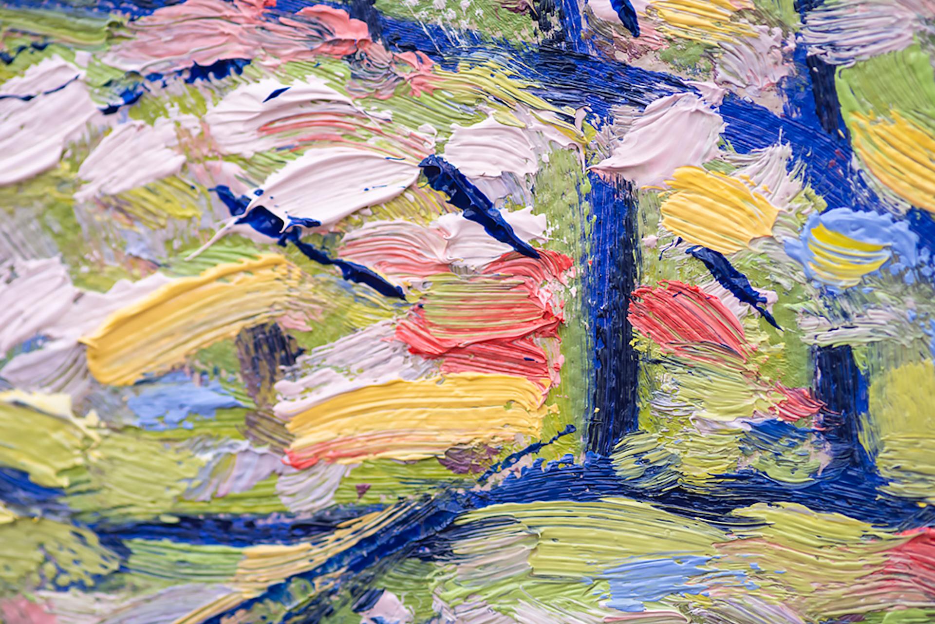 Lee Tiller, Birdsong in Springtime, Original Contemporary Impressionist Painting For Sale 1