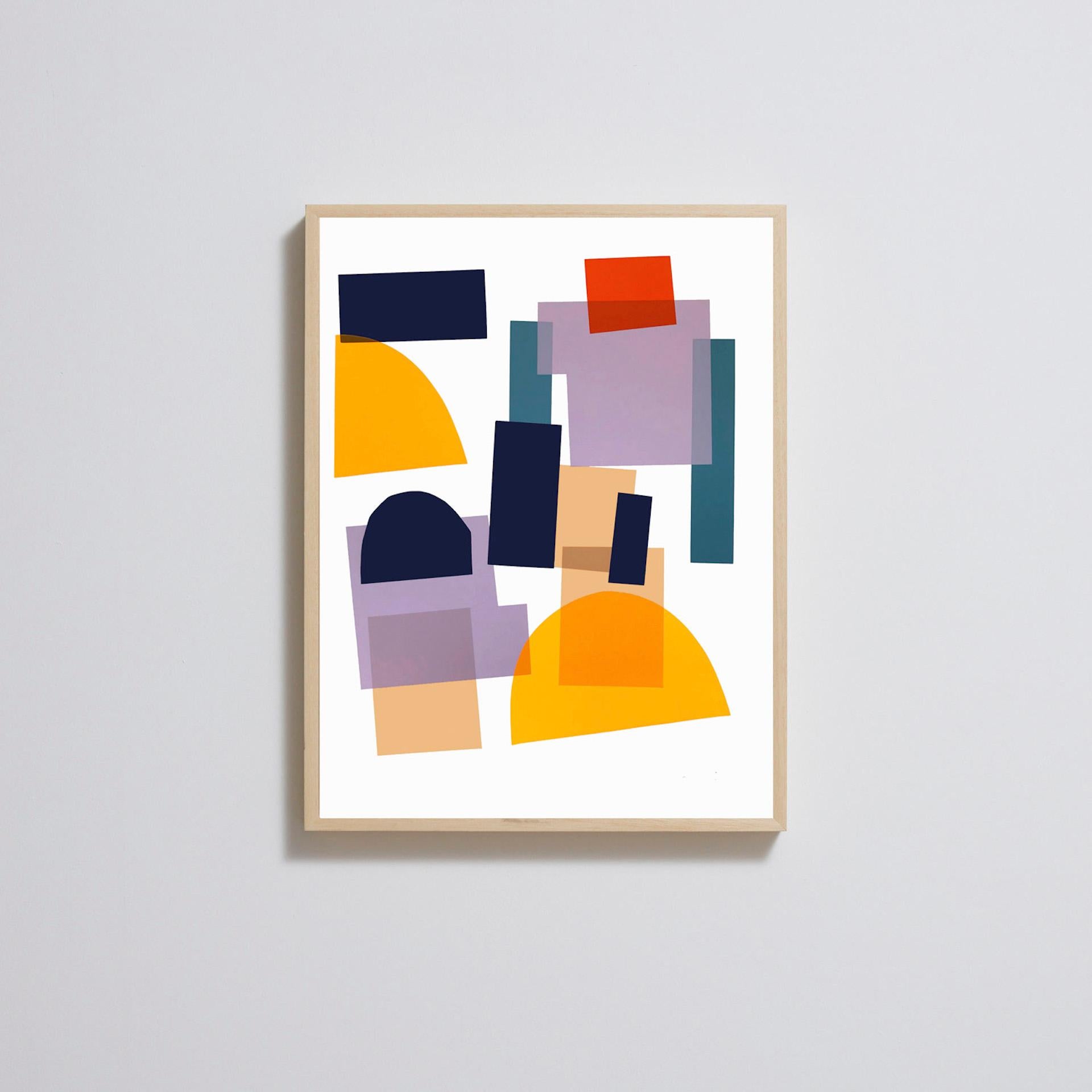 Jonathan Lawes, Flux 02, Abstract Geometric Art, Bright Art, Affordable Art 5