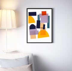 Jonathan Lawes, Flux 02, Abstract Geometric Art, Bright Art, Affordable Art