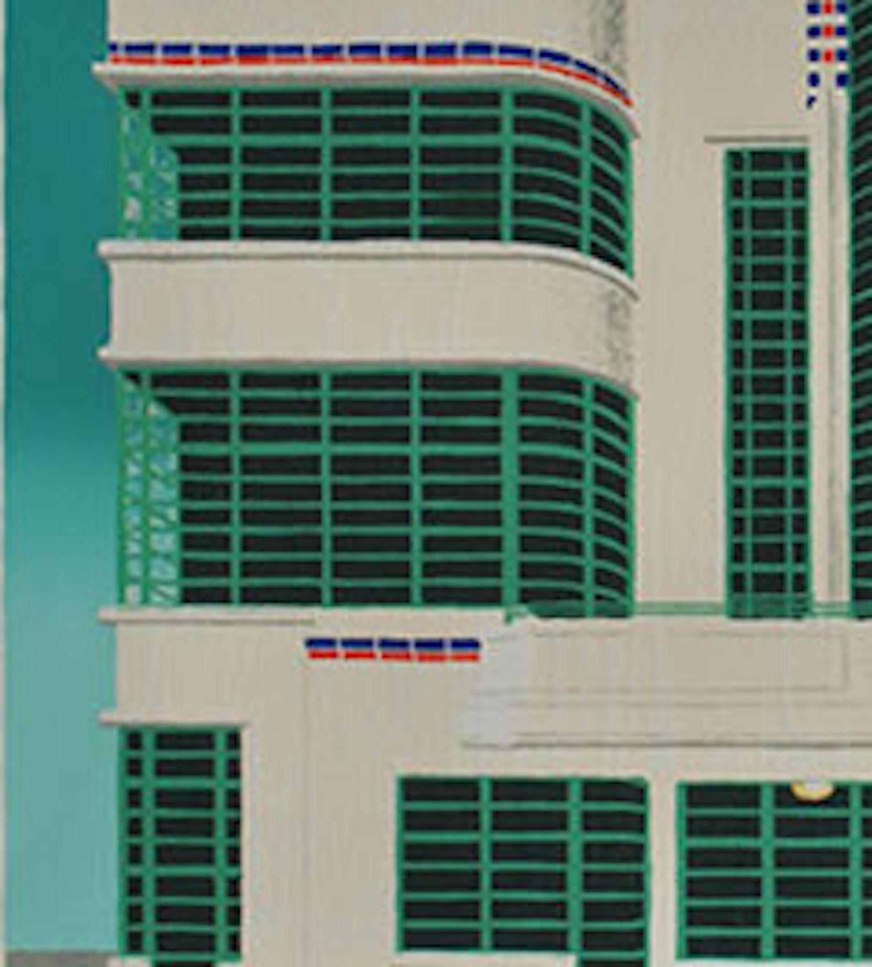 Wes Anderson’s Dog – Hoover Building, Mychael Barratt, Bright Art, Pop Art For Sale 2