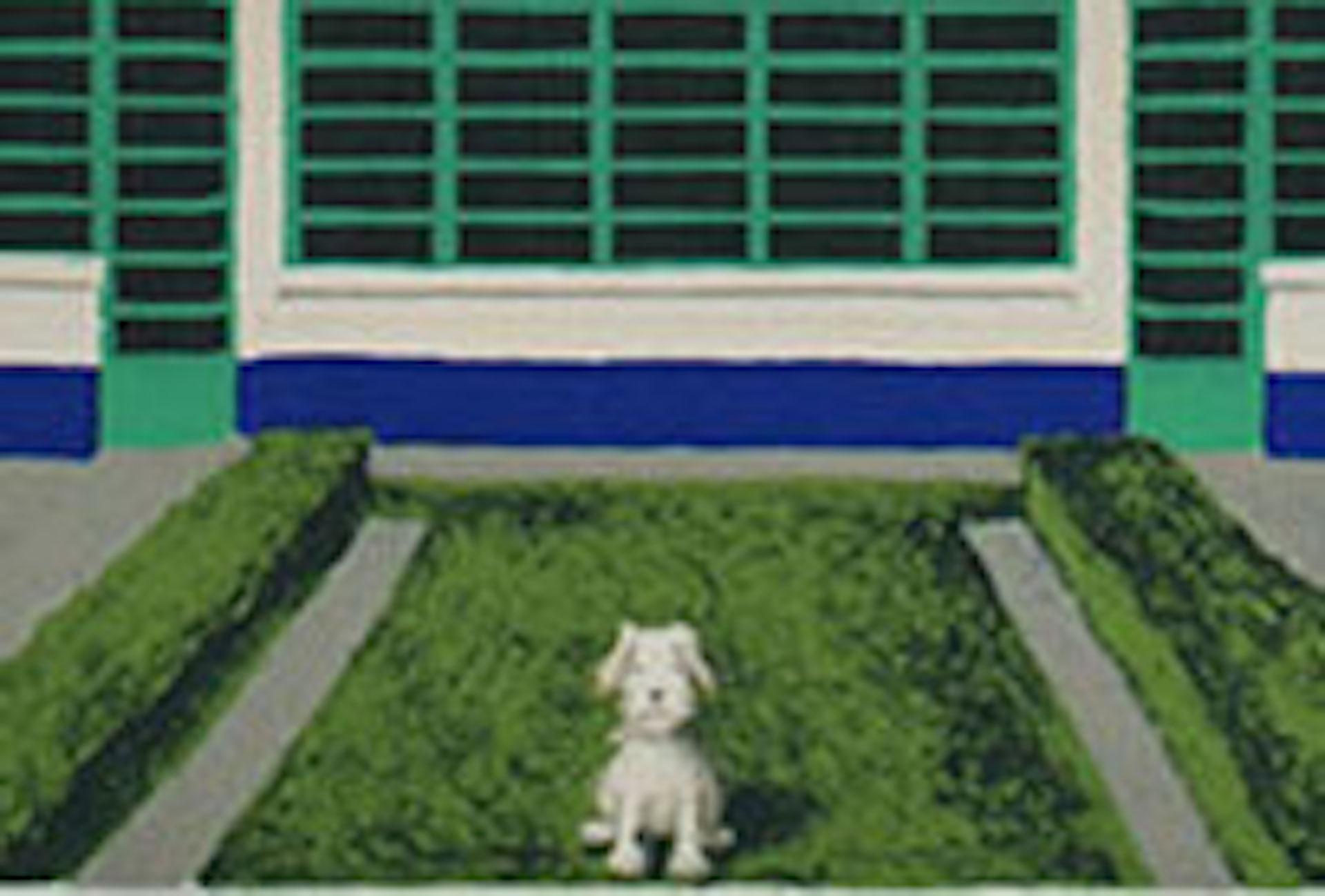 Wes Anderson’s Dog – Hoover Building, Mychael Barratt, Bright Art, Pop Art For Sale 4