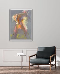 Judith Brenner, Alberto Standing 4, Original Nude Painting, Life Drawing Art