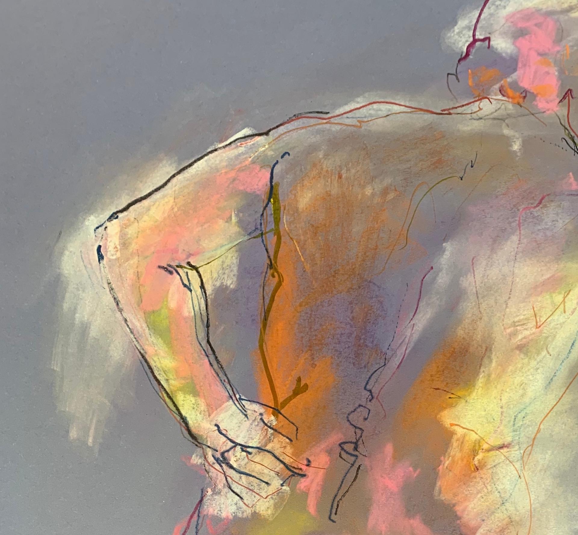 Judith Brenner, Alberto de pie 4, Pintura original de desnudo, Arte del dibujo al natural en venta 3