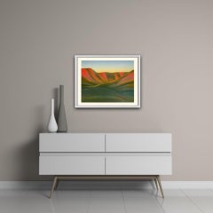 Sarah du Feu, fer à cheval Kentmere, monogravure originale, Bright Art, Art abordable