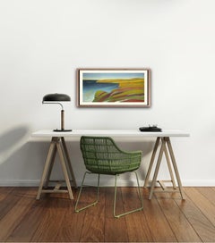 Sarah du Feu, Da Harlyn 3, Monoprint originale, Paesaggio luminoso contemporaneo