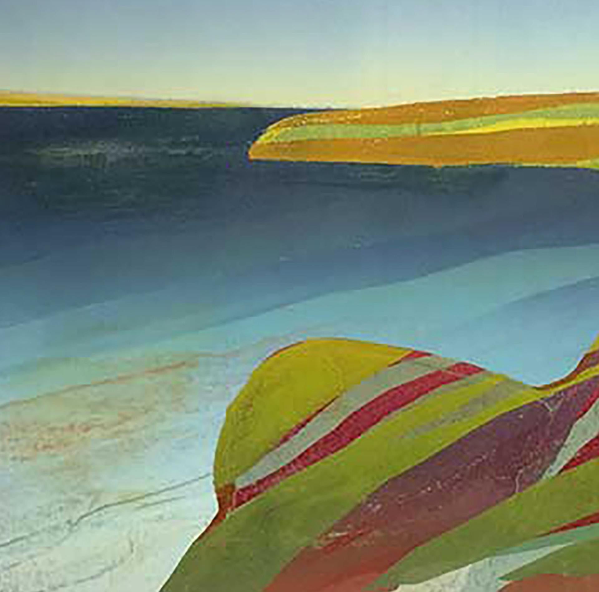 Sarah du Feu, From Harlyn 3, Original Monoprint, Contemporary Bright Landscape For Sale 2