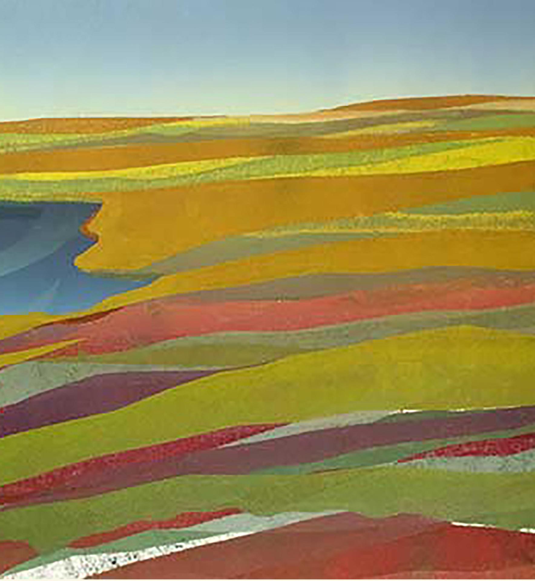 Sarah du Feu, From Harlyn 3, Original Monoprint, Contemporary Bright Landscape For Sale 3