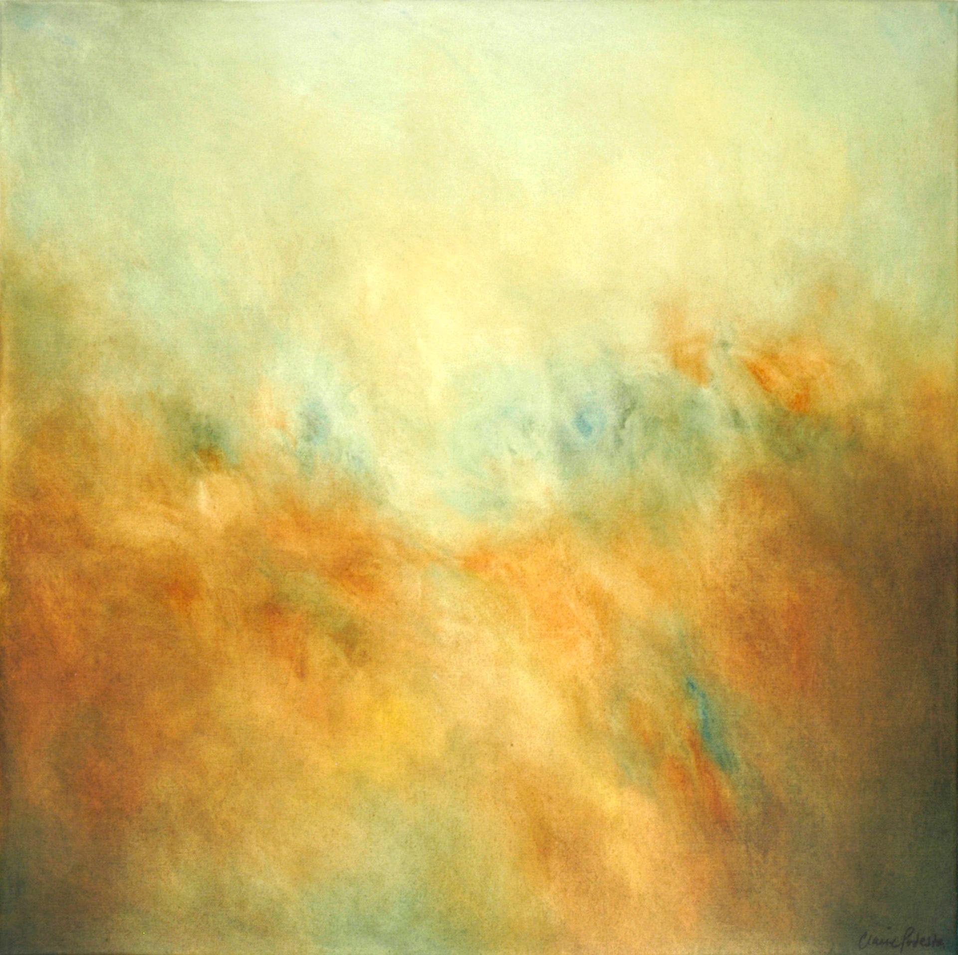Claire Podesta Landscape Painting - Clare Podesta, Rolling On, Bright Abstract Landscapes, Romanticist Painting