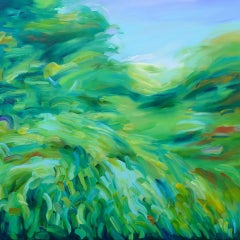Alanna Eakin, The Chase, Pintura original de paisaje, Arte brillante contemporáneo