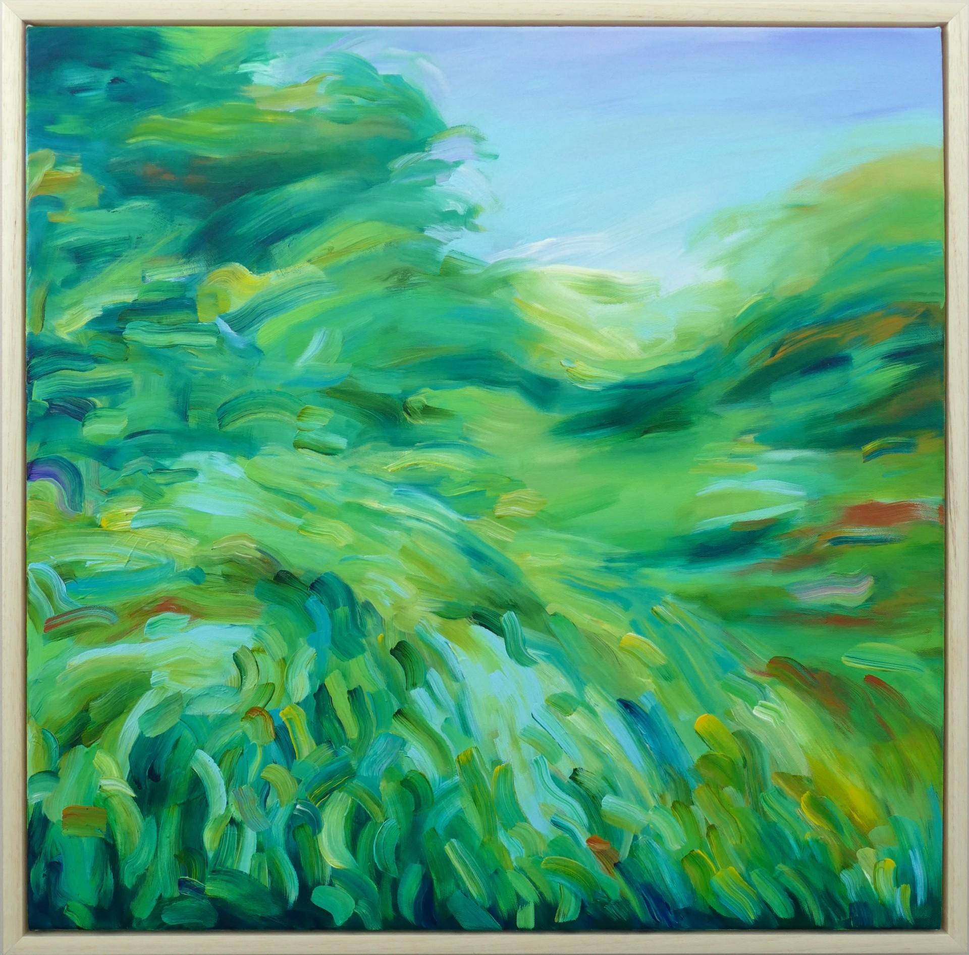 Alanna Eakin, The Chase, peinture originale de paysage, Contemporary Bright Art en vente 2