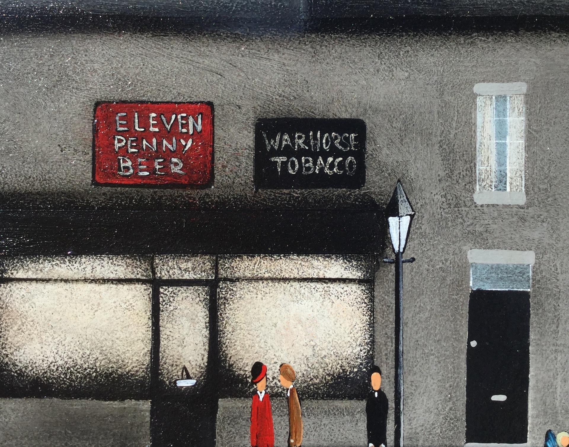 Sean Durkin, Bustling High Street, Contemporary Lowry -esque Figurative Painting 1