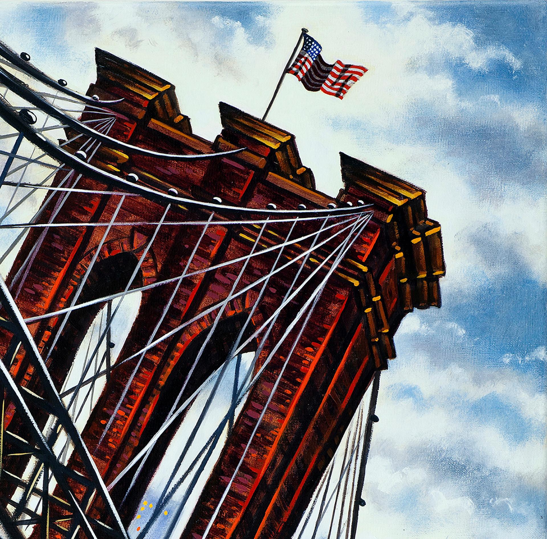 John Duffin, Brooklyn Bridge, Original NYC Landmark Art, Cityscape Painting For Sale 1