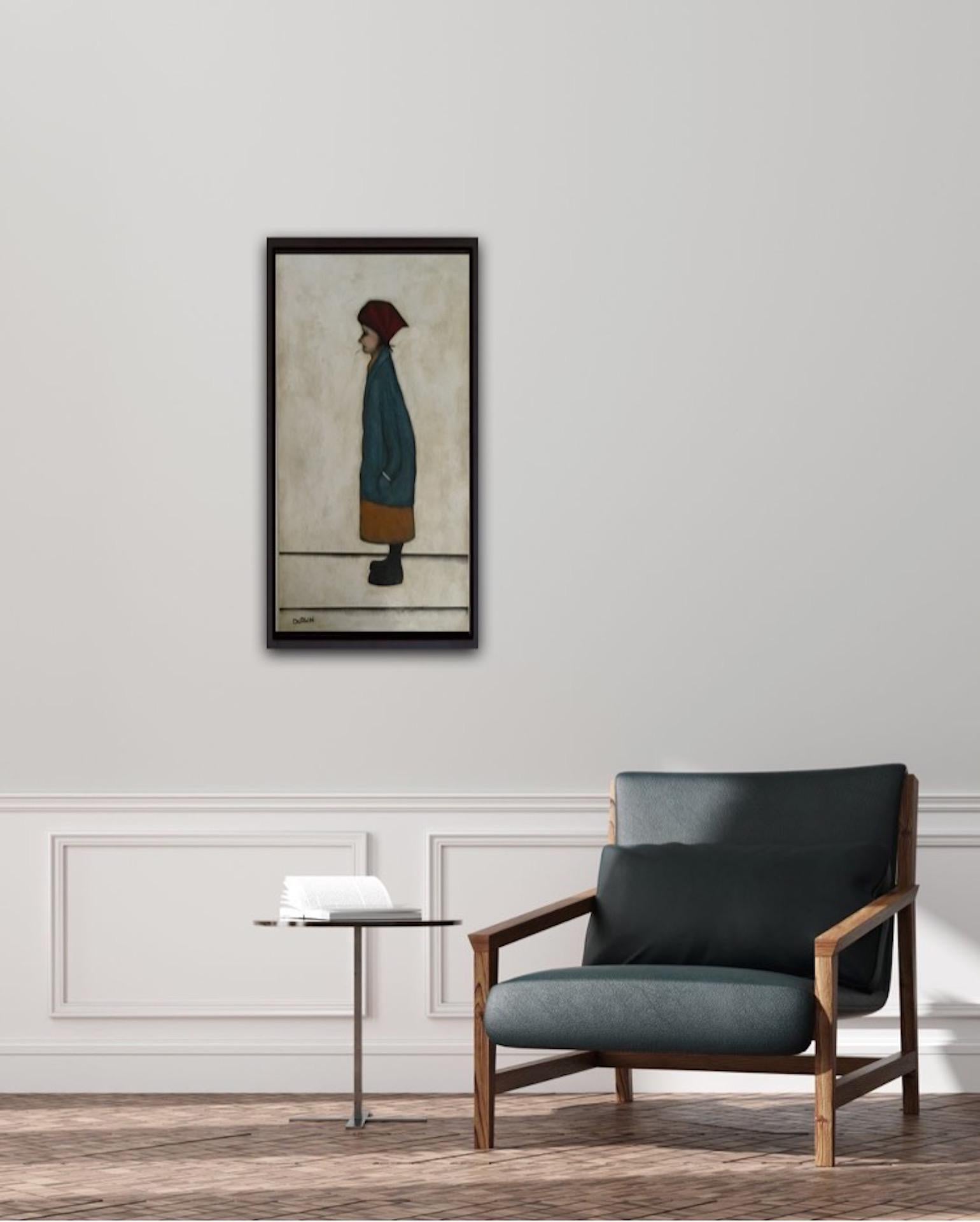 Sean Durkin, Commuter, Figurative Portrait, Contemporary Lowry - esque Painting 3