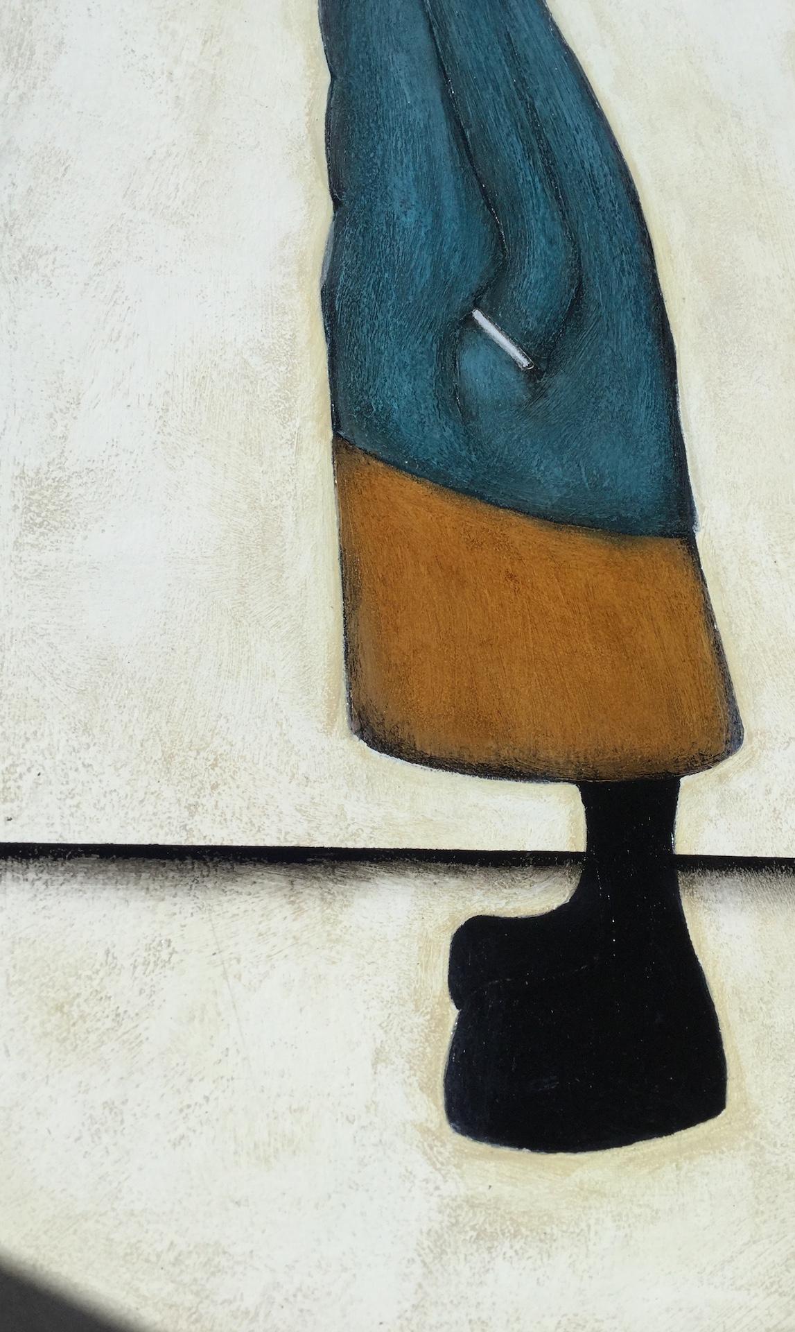 Sean Durkin, Commuter, Figurative Portrait, Contemporary Lowry - esque Painting 2