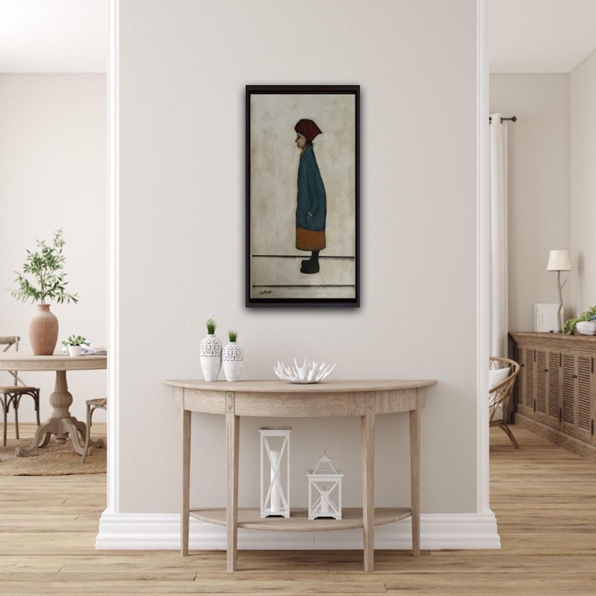 Sean Durkin, Commuter, Figurative Portrait, Contemporary Lowry - esque Painting 4