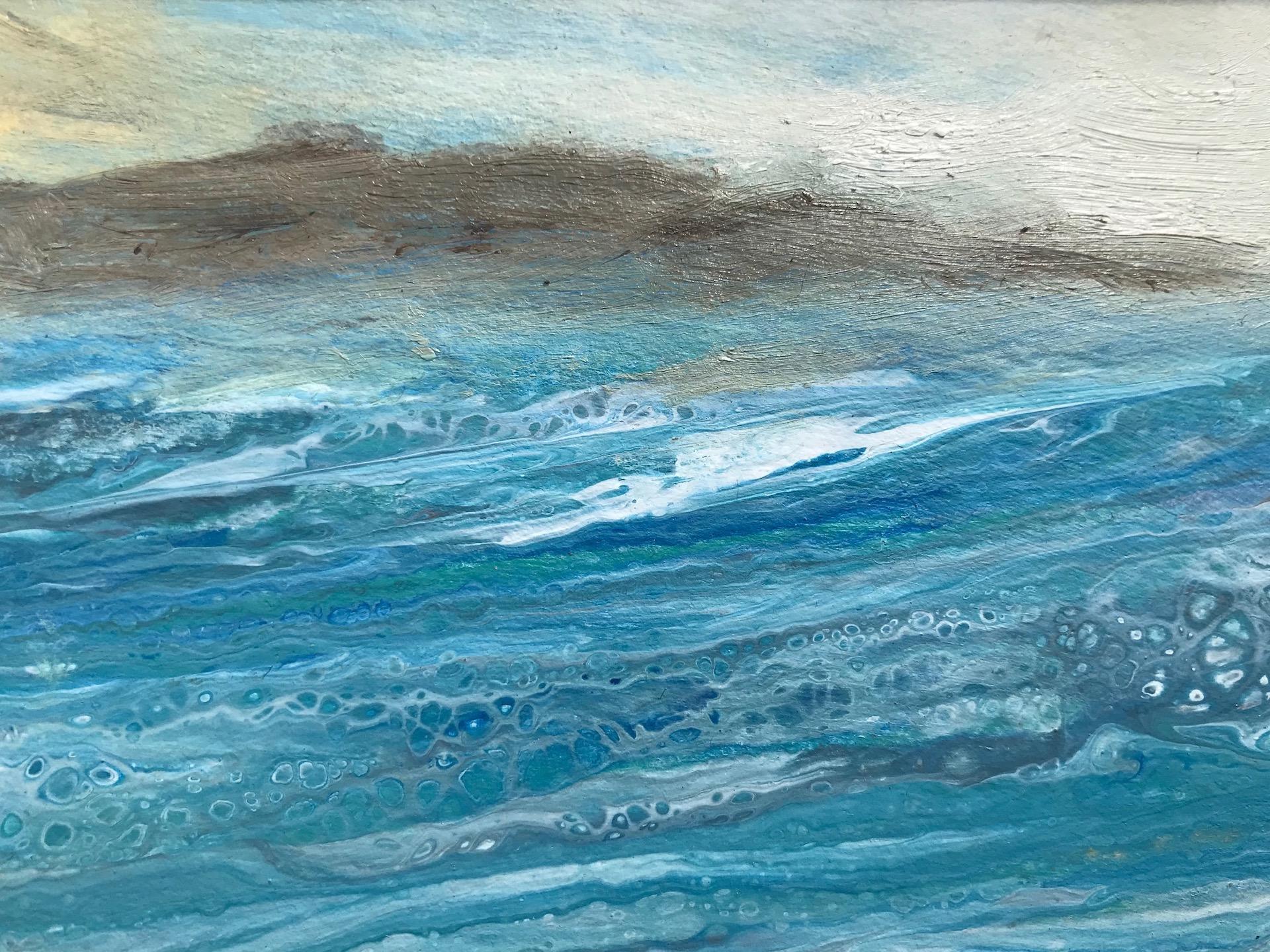 Cathryn Jeff, Sea Foam, Original Affordable Contemporary Art, Seascape Painting (peinture de paysage marin) en vente 5