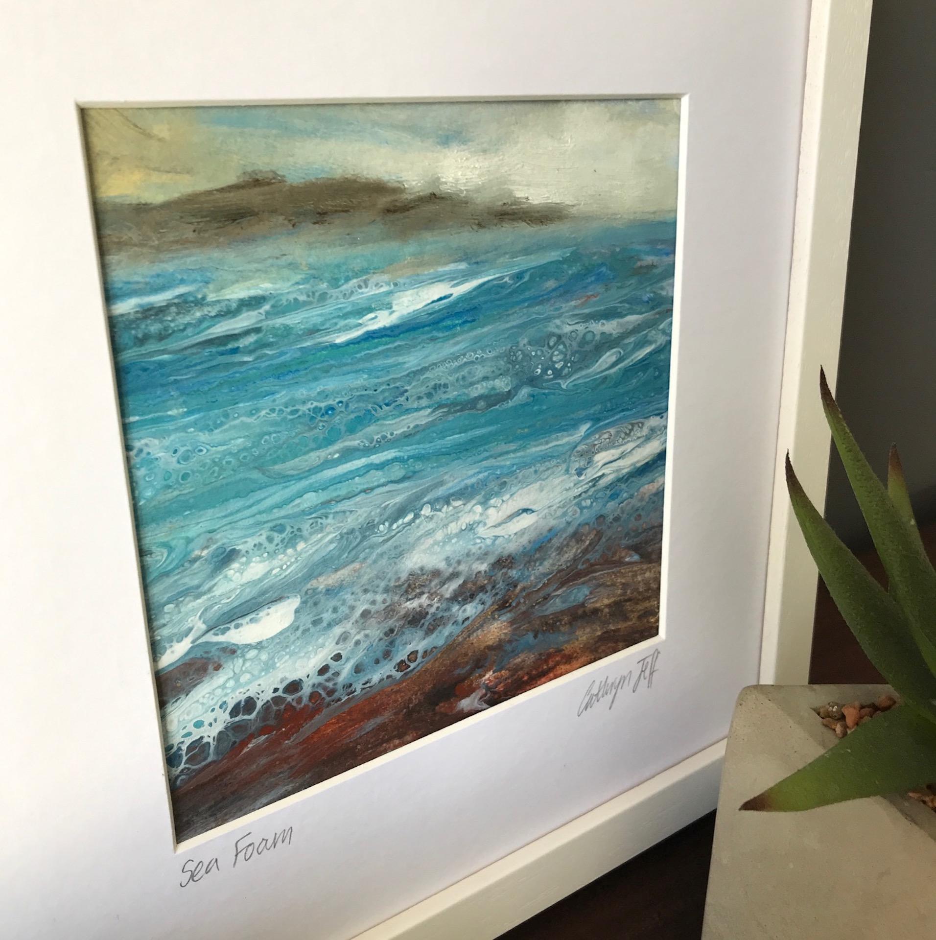 Cathryn Jeff, Sea Foam, Original Affordable Contemporary Art, Seascape Painting (peinture de paysage marin) en vente 8