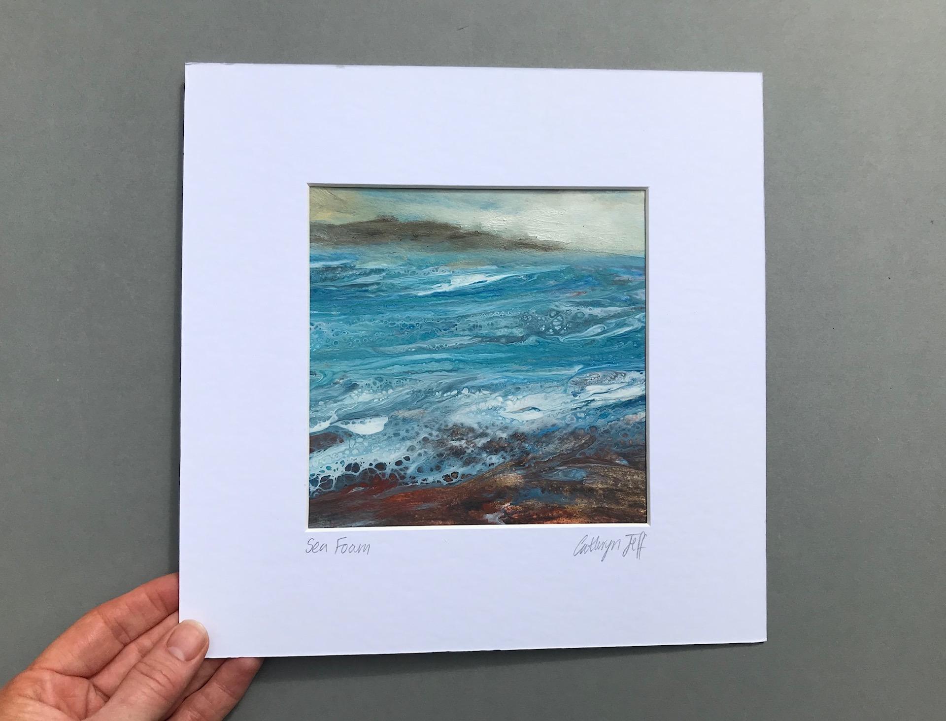Cathryn Jeff, Sea Foam, Original Affordable Contemporary Art, Seascape Painting (peinture de paysage marin) en vente 2