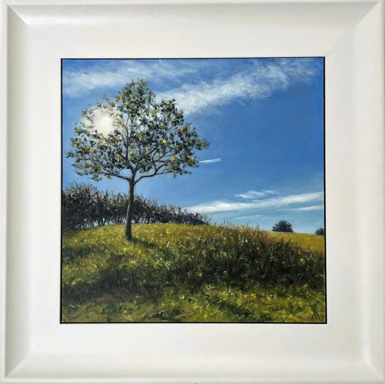 Marie Robinson, Sunlit Tree, Original Realist Landscape Painting, Uplifting Art For Sale 2