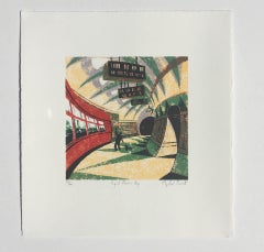 Mychael Barratt, The Dogs, Contemporary Etching Print, Fauvist Art, Modern Art