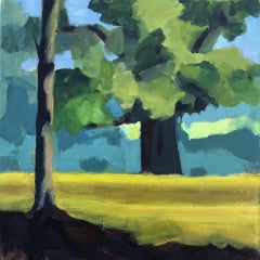 Margaret Crutchley, Später Sommer im Park, Original abstraktes Gemälde
