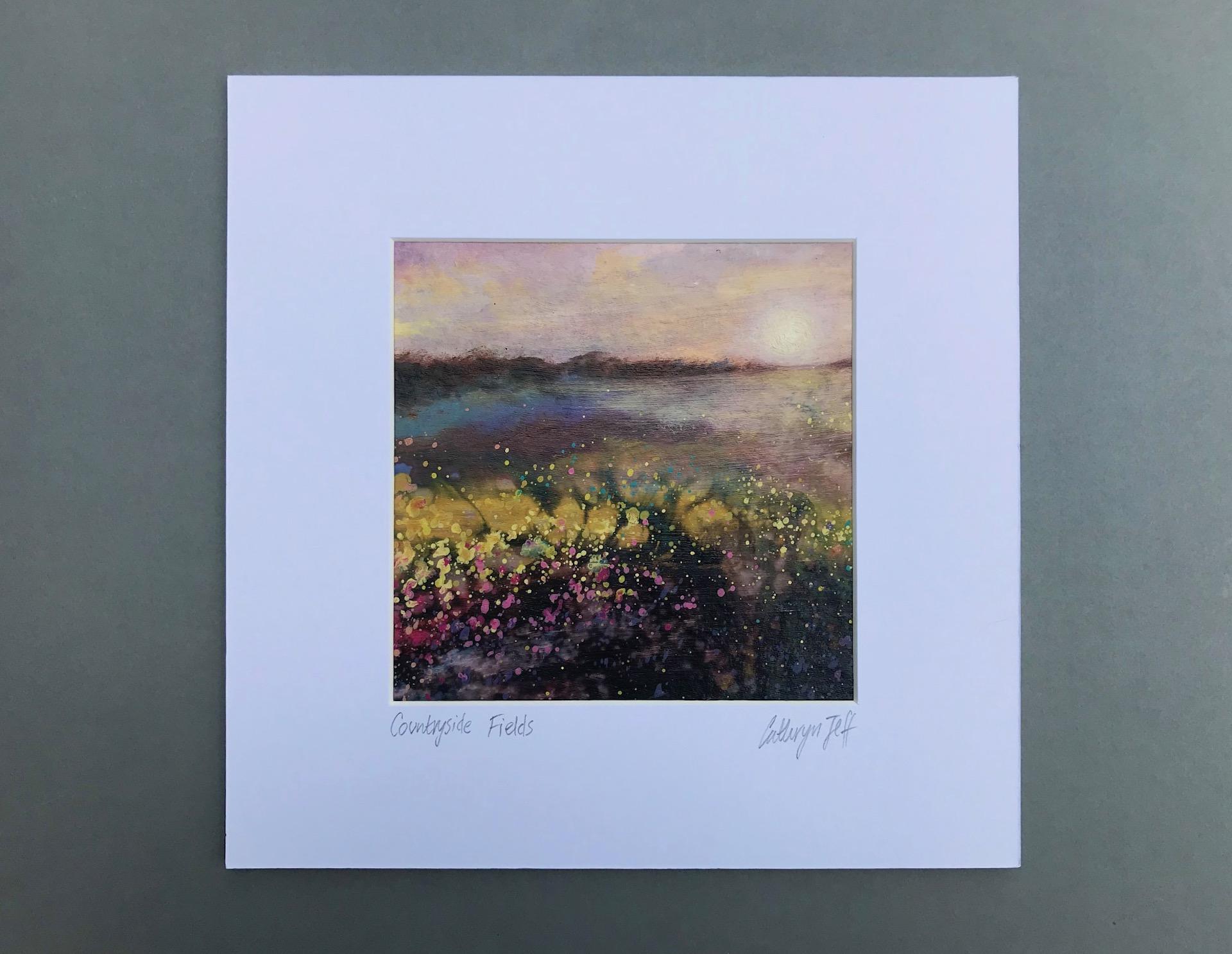 Cathryn Jeff, Countryside Fields, Original Impressionist Landscape Painting 2