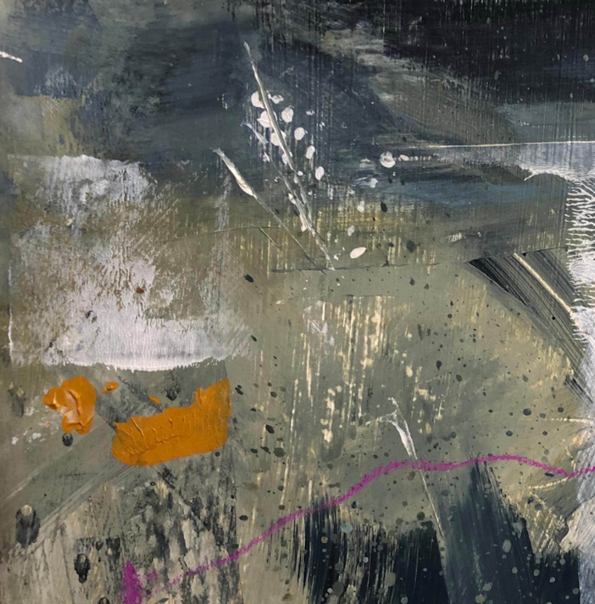 Eleanor Campbell, Al calar della notte, dipinto originale di paesaggio astratto in vendita 4