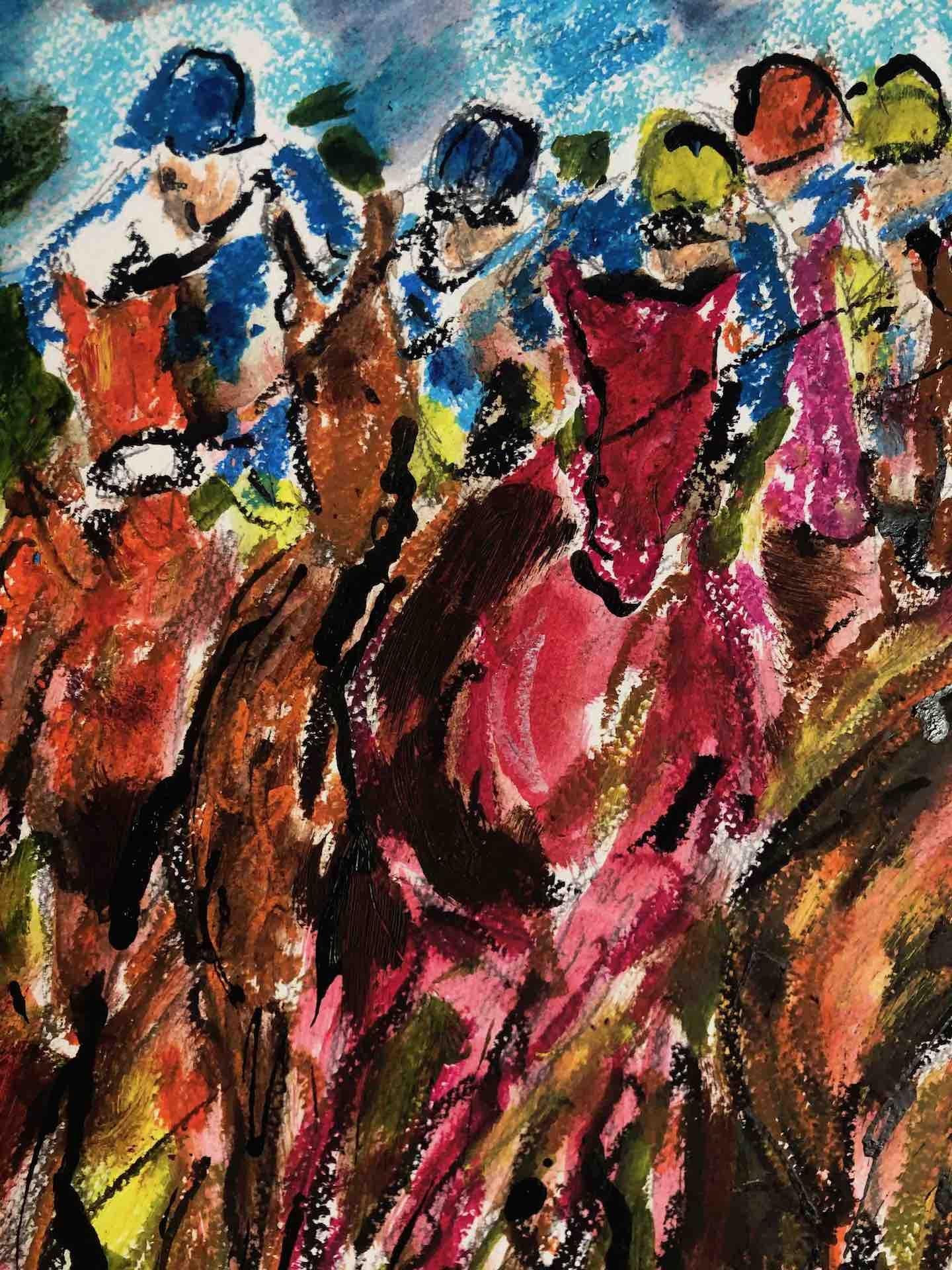 Garth Bayley, Full on Gallop, Original Impressionist Horse Painting, Equine Art For Sale 5