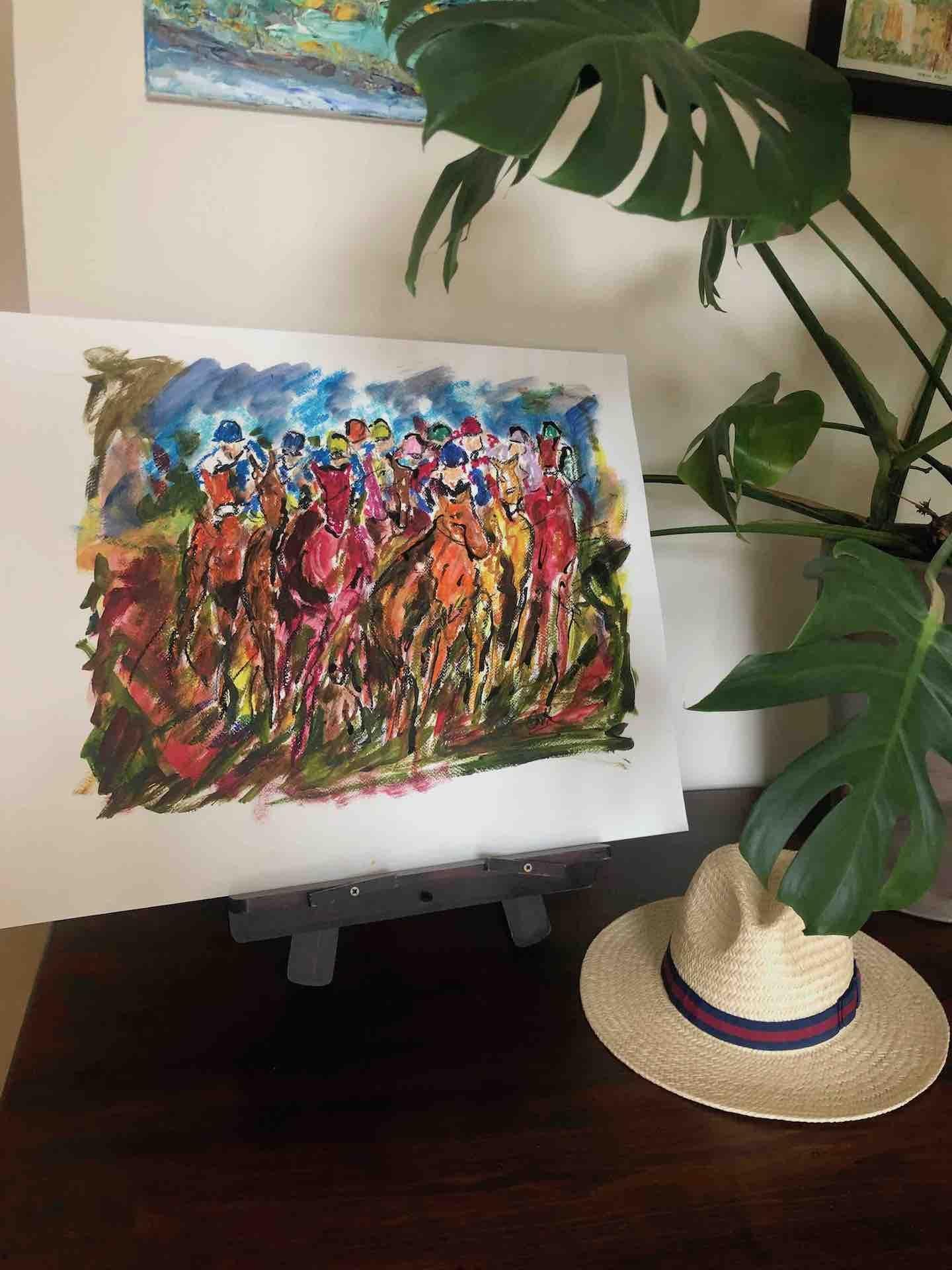 Garth Bayley, Full on Gallop, Original Impressionist Horse Painting, Equine Art For Sale 2