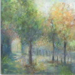 Jo Jenkins, Close Up on Sibton Park, Original Impressionist Painting, Happy Art