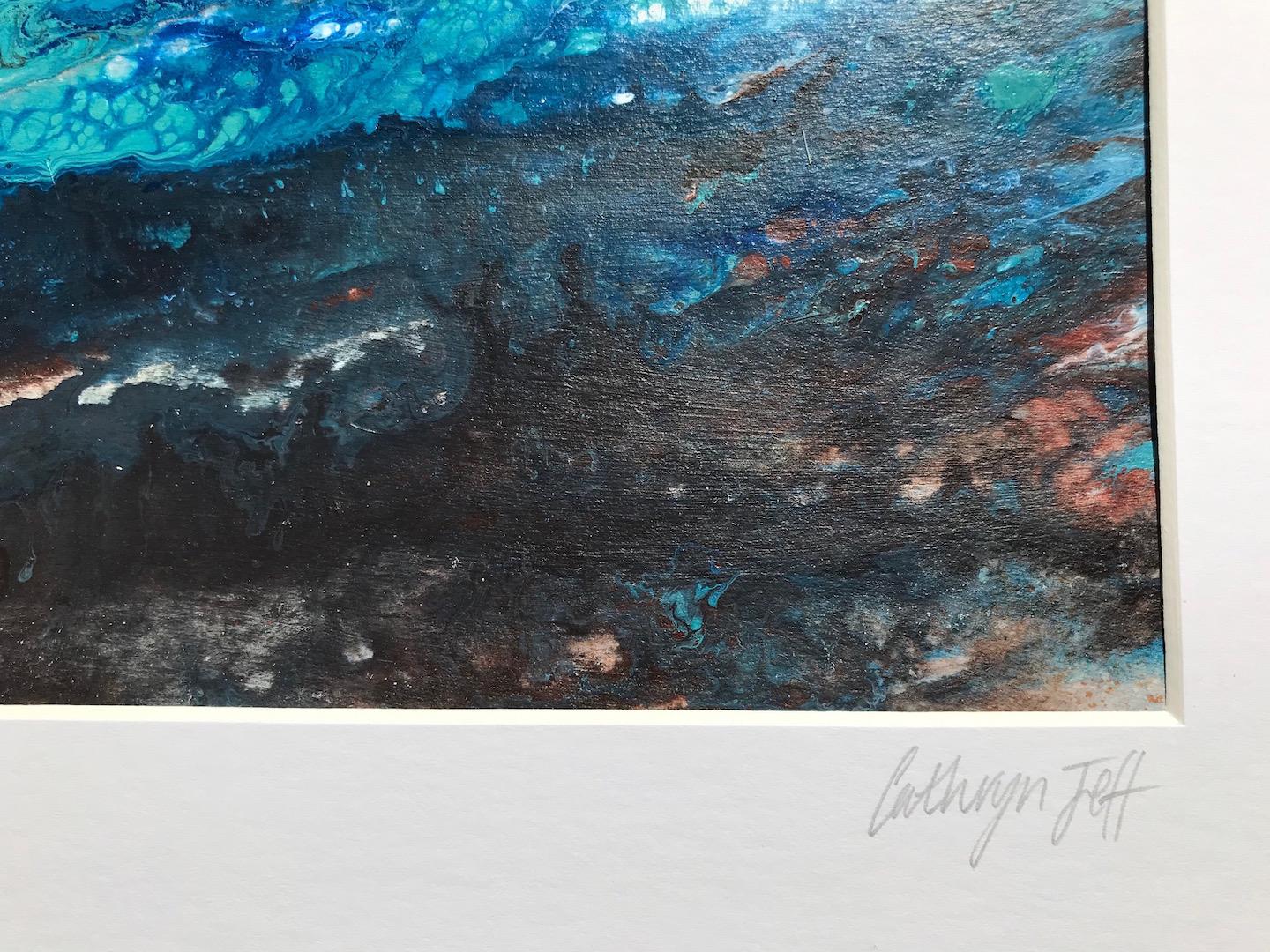 Cathryn Jeff, Sea Swell, Original Gemälde in Mischtechnik, Seelandschaft, Cornwall Art im Angebot 3