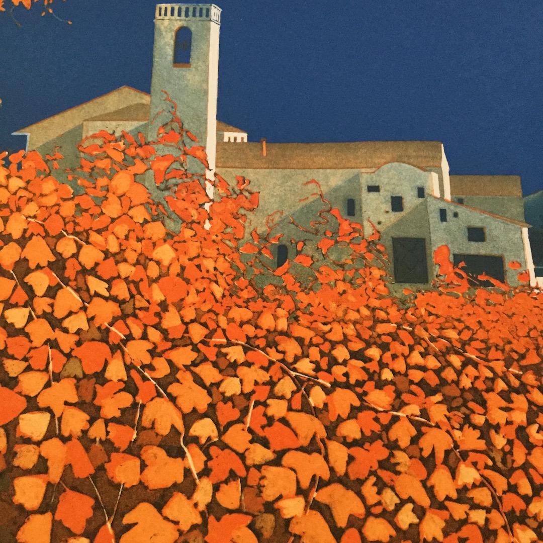 Phil Greenwood, vignes d'automne, art d'automne, art de paysage en vente 4