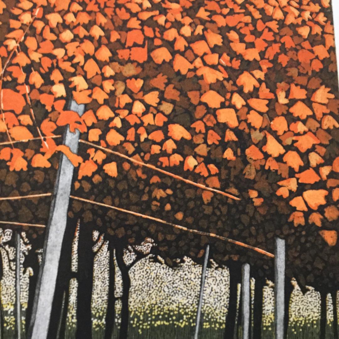 Phil Greenwood, vignes d'automne, art d'automne, art de paysage en vente 7
