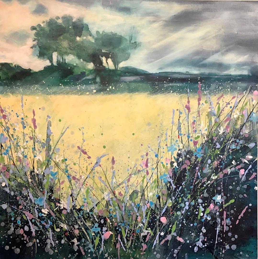 Adele Riley, Meadow Confetti, Original Landscape Painting, Affordable Art