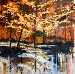 Adele Riley, Walk With Me, Original Landscape Painting