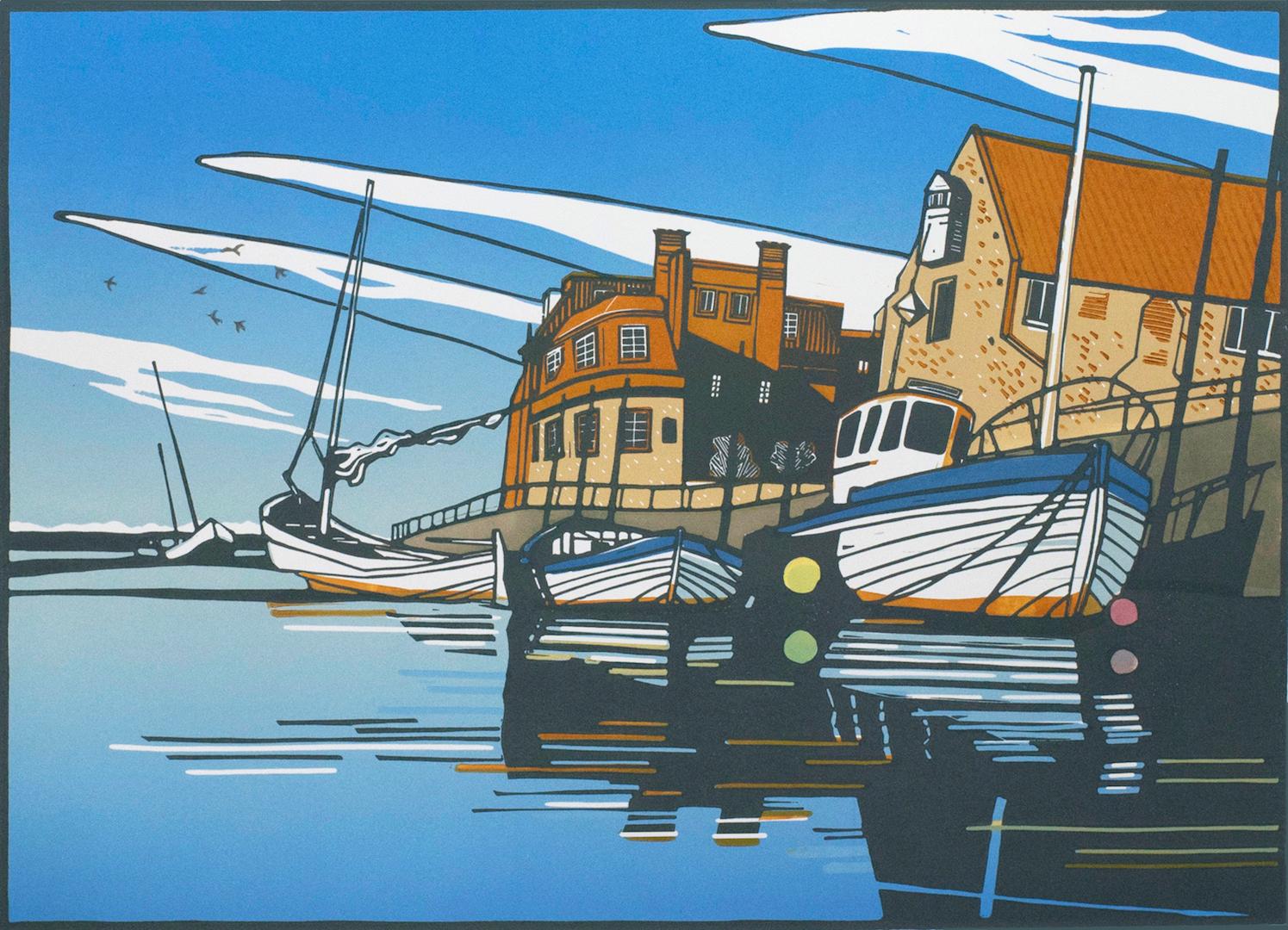 Colin Moore, Blakeney Harbour, Limited Edition Print, Affordable Art
