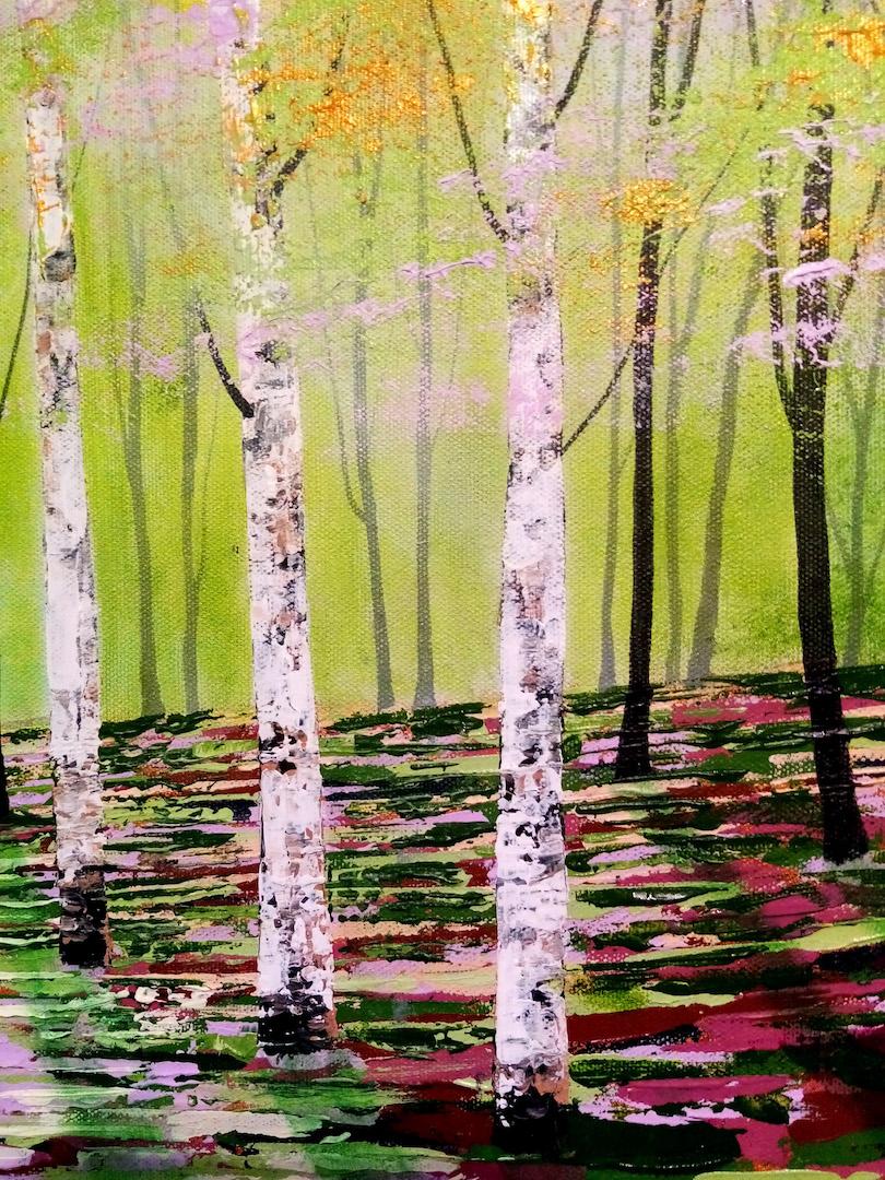 Amanda Horvath, Rose and Golden Wood, peinture d'origine, Art contemporain en ligne en vente 5