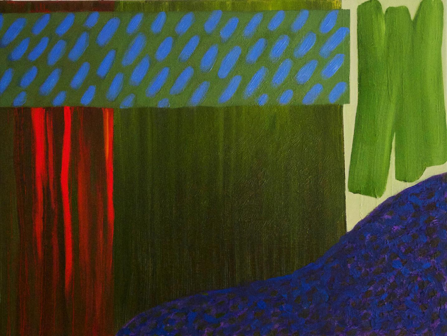 Christo Sharpe, Deep Green Under Blue Sky, Landscape Painting, Affordable Art For Sale 2